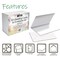 Better Office Products All Occasion Greeting Cards & Envs, 4in. x 6in., 6 Floral Watercolor Designs, Blank Inside, 50PK 64567 - alternate 3